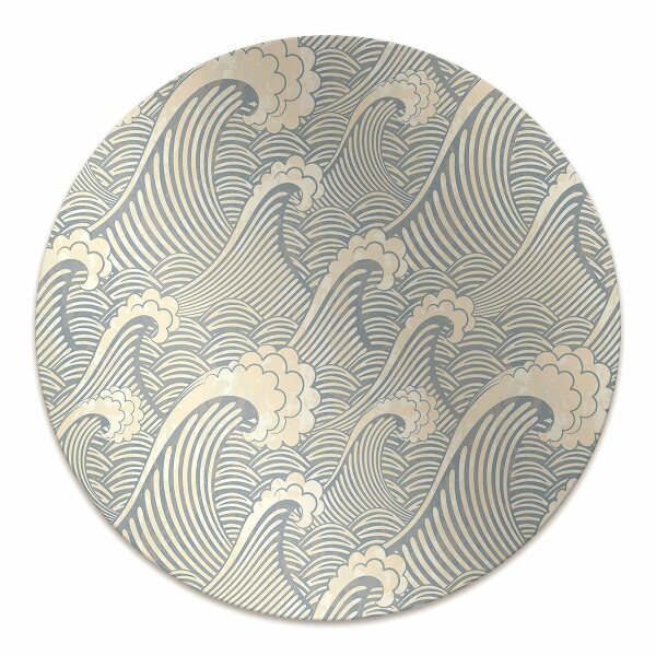 Office chair floor protector Ocean waves