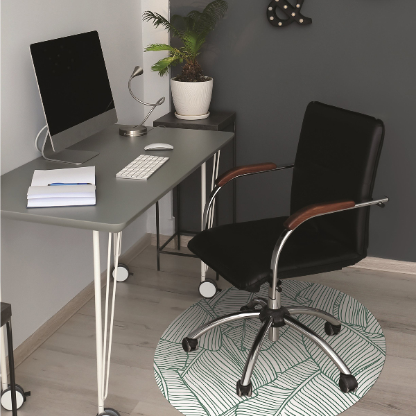 Computer chair mat Water leaves