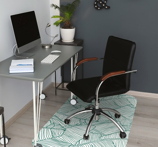 Computer chair mat Water leaves