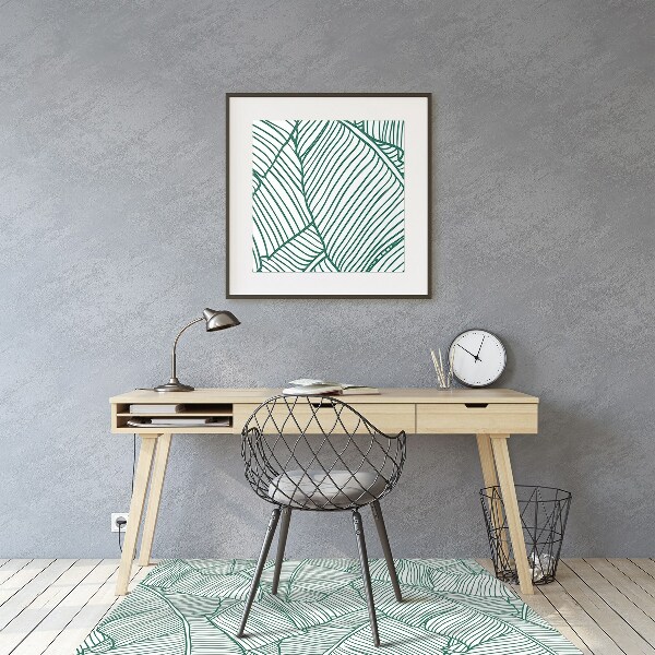 Computer chair mat Water leaves