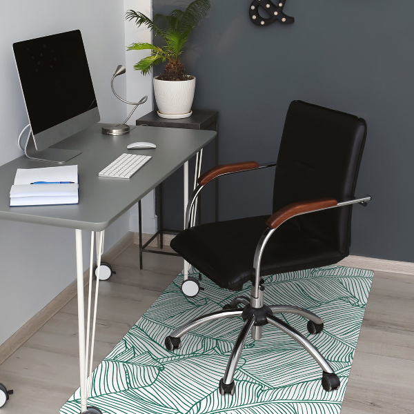 Computer chair mat Water leaves