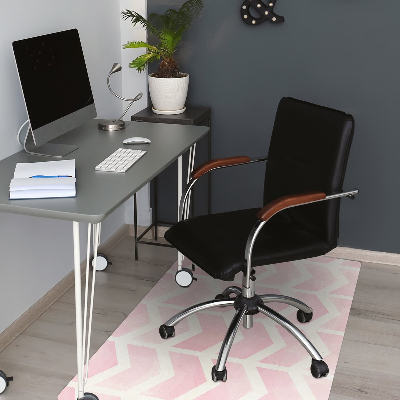 Office chair floor protector pink vectors