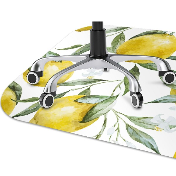 Chair mat floor panels protector painted lemon