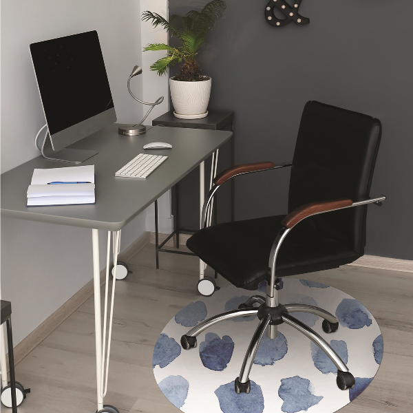 Computer chair mat ink dots