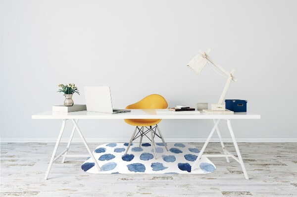 Computer chair mat ink dots
