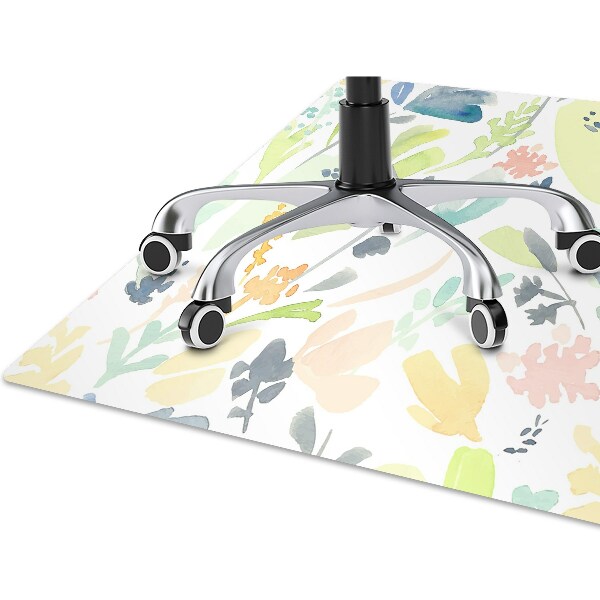 Office chair mat flowers