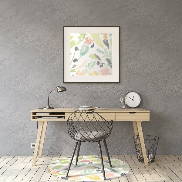 Office chair mat flowers