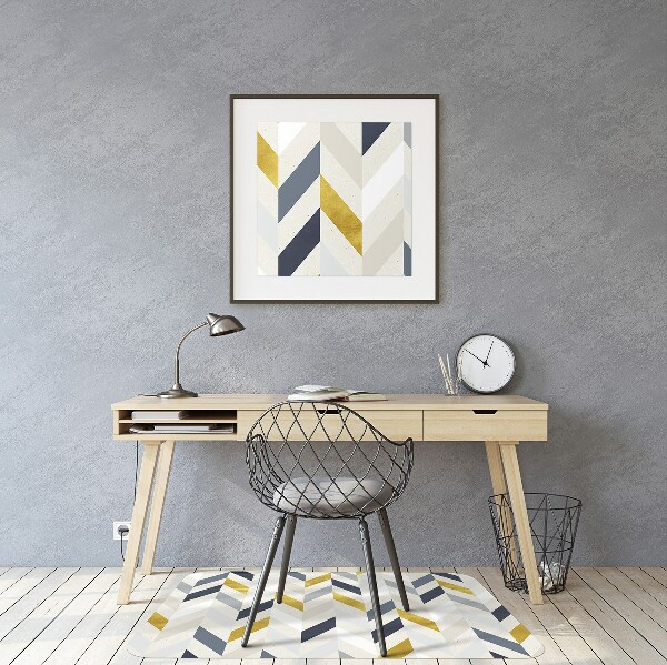 Chair mat floor panels protector colorful vectors