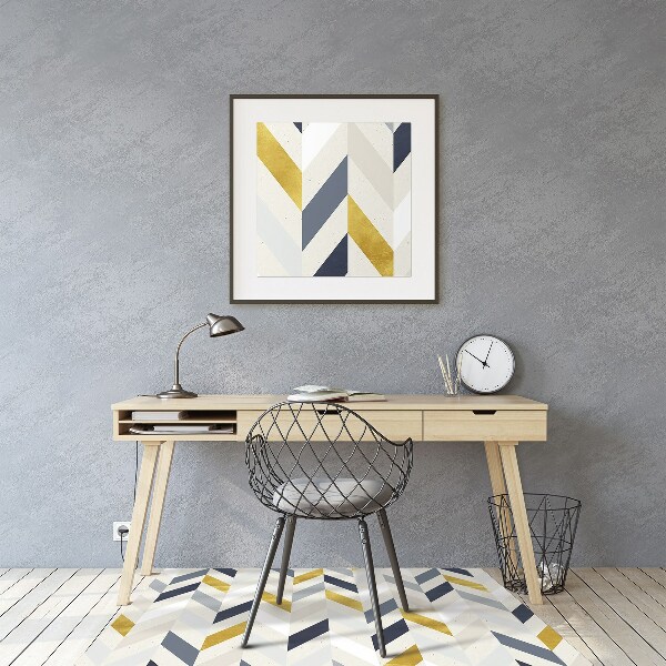 Chair mat floor panels protector colorful vectors