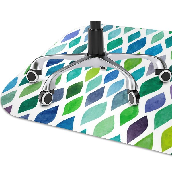 Office chair floor protector colorful patterns