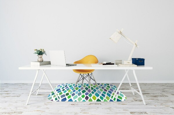 Office chair floor protector colorful patterns