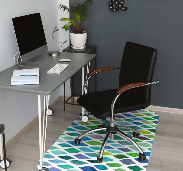 Office chair floor protector colorful patterns