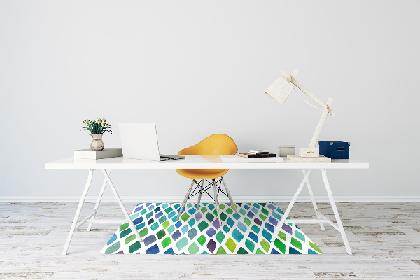 Office chair floor protector colorful patterns
