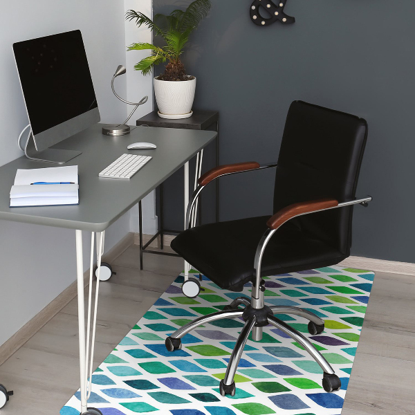 Office chair floor protector colorful patterns