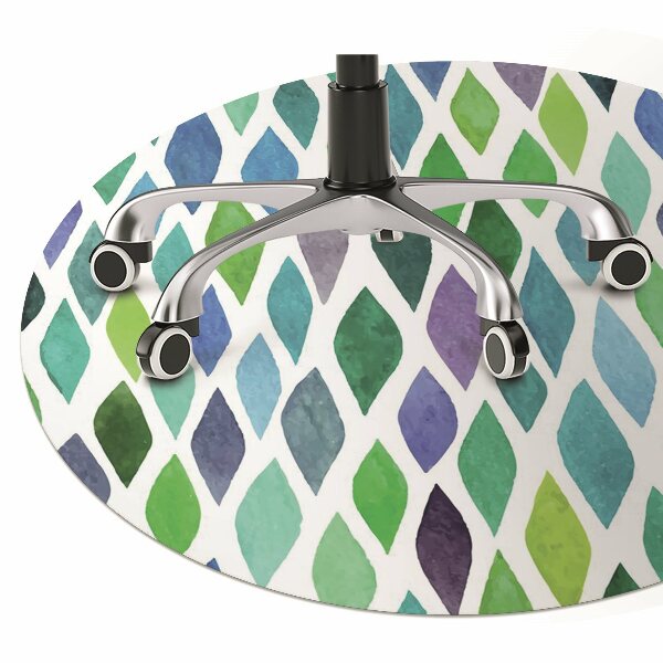 Office chair floor protector colorful patterns