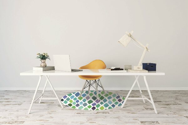 Office chair floor protector colorful patterns