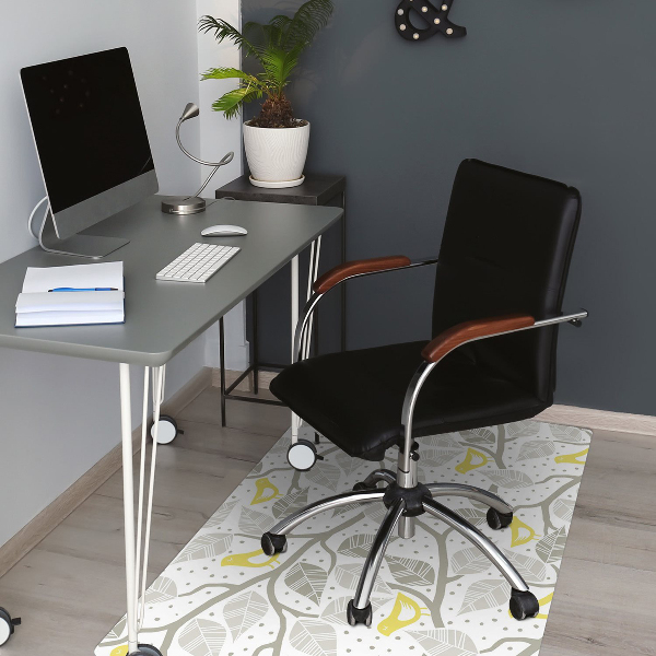 Office chair mat birds