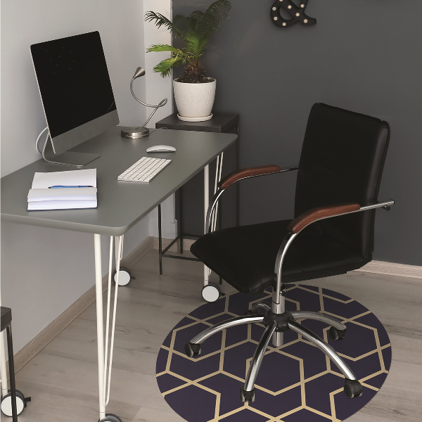 Office chair floor protector Gold pattern