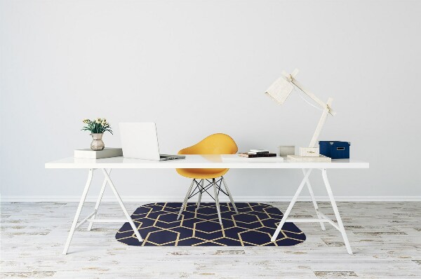 Office chair floor protector Gold pattern