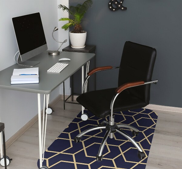Office chair floor protector Gold pattern