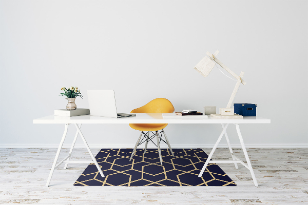 Office chair floor protector Gold pattern