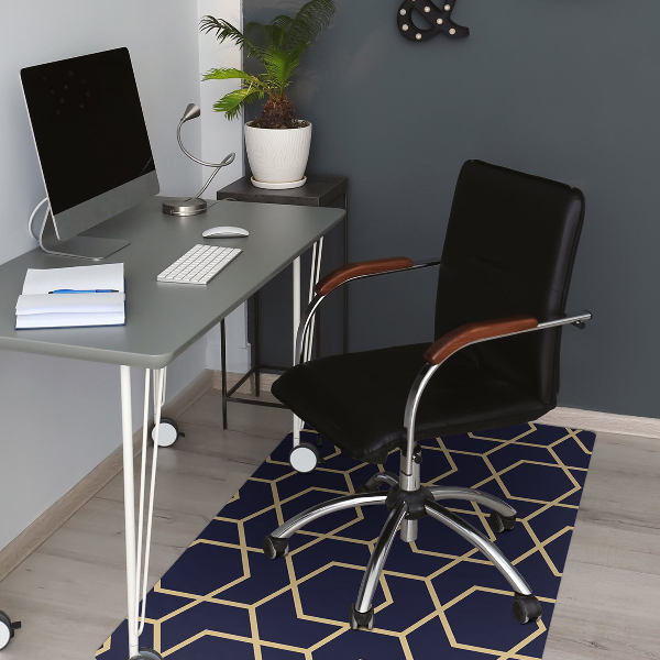 Office chair floor protector Gold pattern