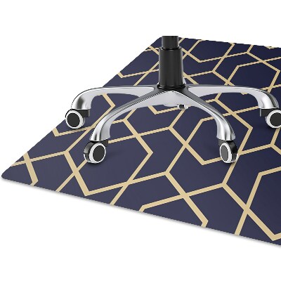 Office chair floor protector Gold pattern