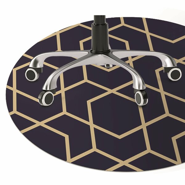 Office chair floor protector Gold pattern