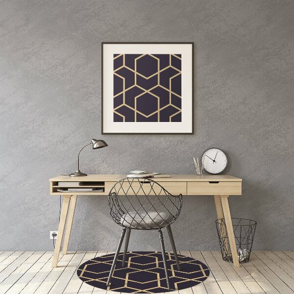 Office chair floor protector Gold pattern