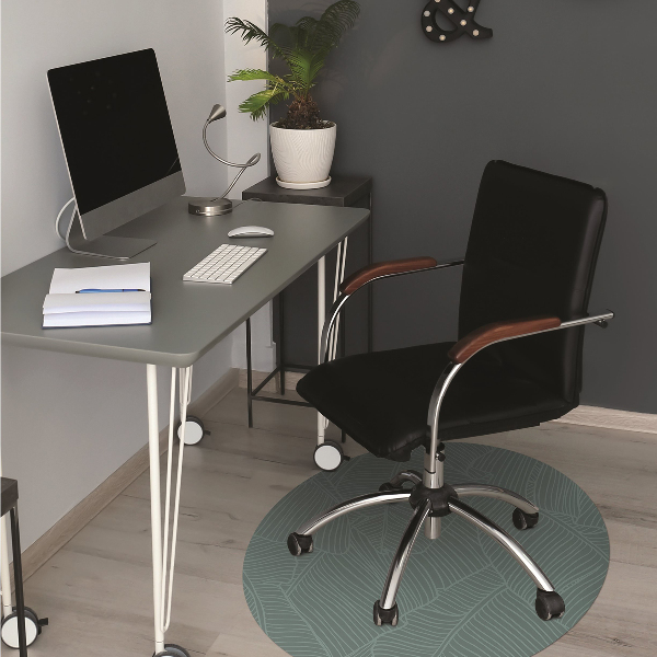 Office chair floor protector water leaf