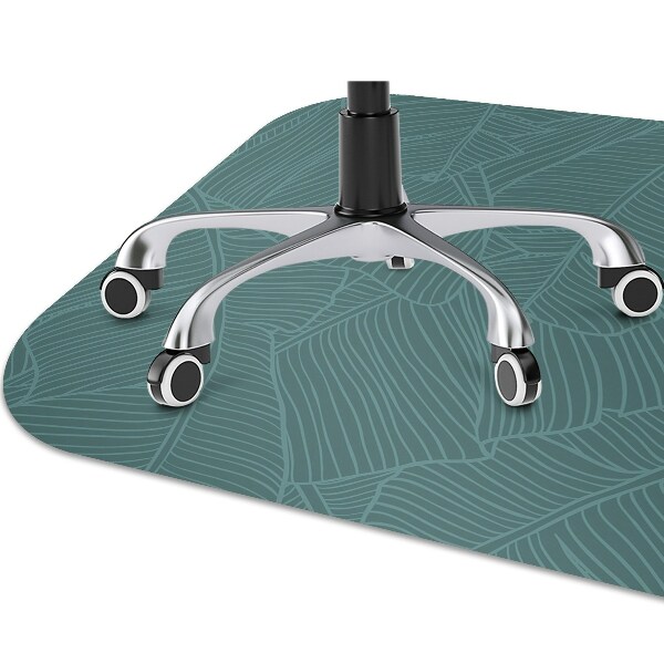 Office chair floor protector water leaf