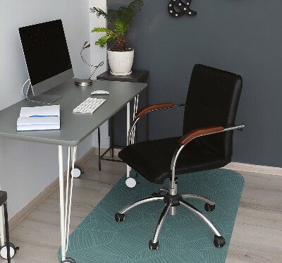 Office chair floor protector water leaf