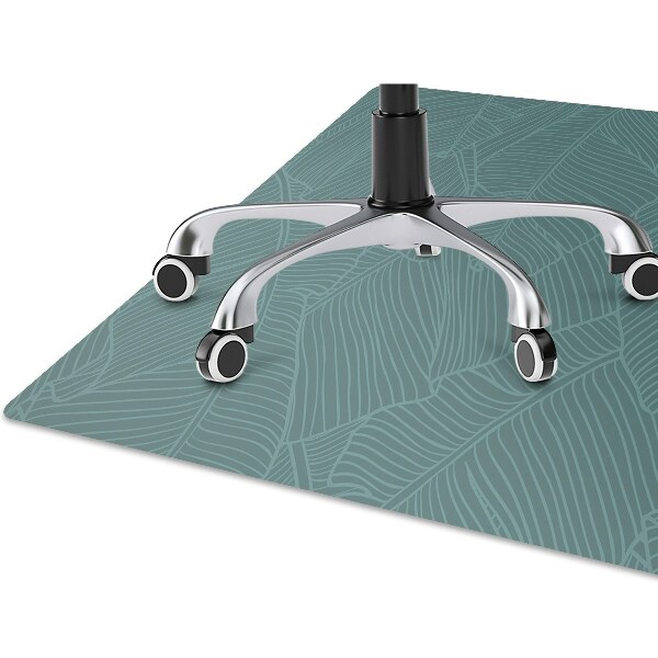 Office chair floor protector water leaf