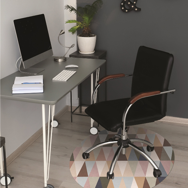 Desk chair mat retro mural
