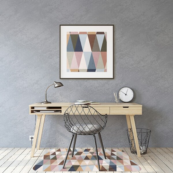 Desk chair mat retro mural