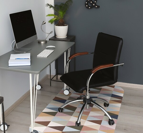 Desk chair mat retro mural
