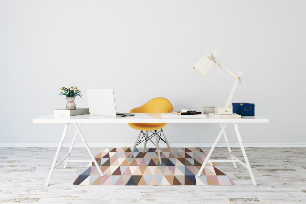 Desk chair mat retro mural