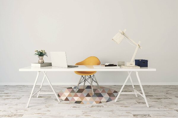Desk chair mat retro mural