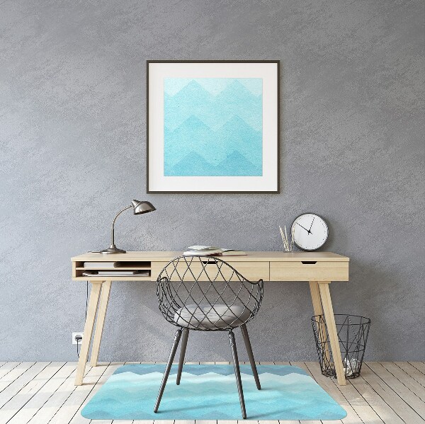 Desk chair mat zigzag pattern