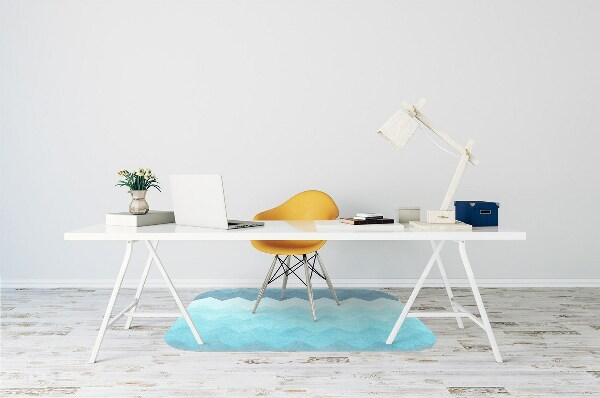 Desk chair mat zigzag pattern