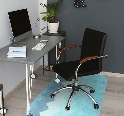 Desk chair mat zigzag pattern