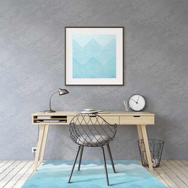 Desk chair mat zigzag pattern