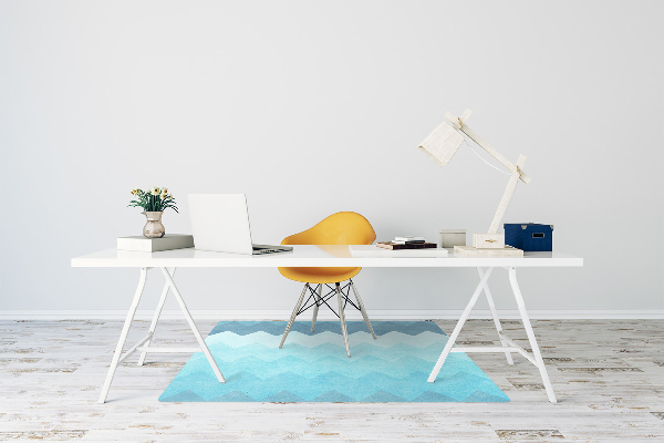 Desk chair mat zigzag pattern