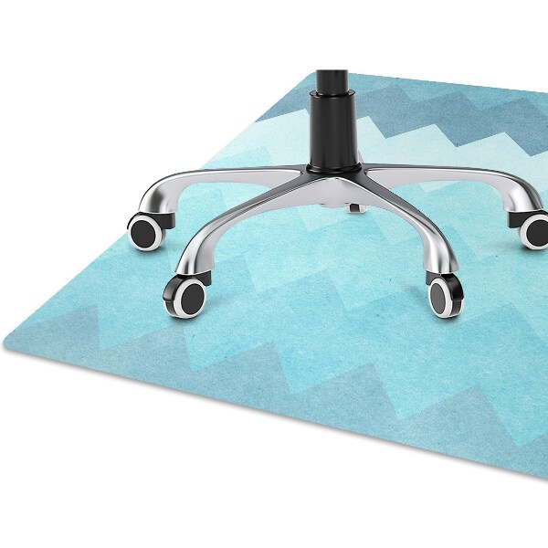Desk chair mat zigzag pattern