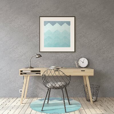 Desk chair mat zigzag pattern