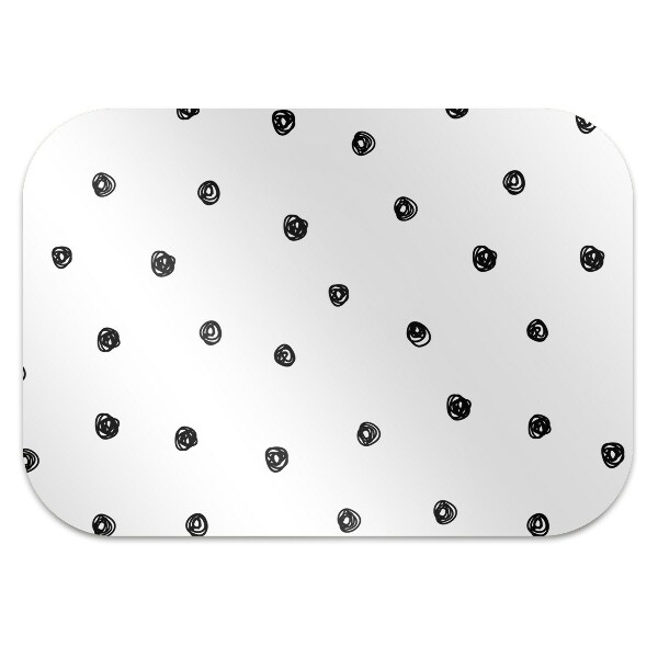 Desk chair mat Black dots