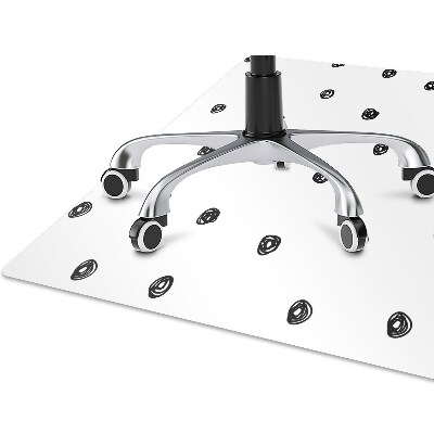 Desk chair mat Black dots