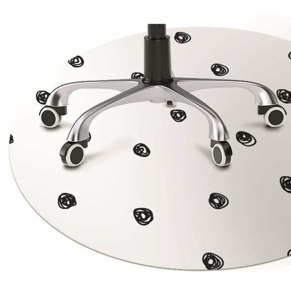 Desk chair mat Black dots