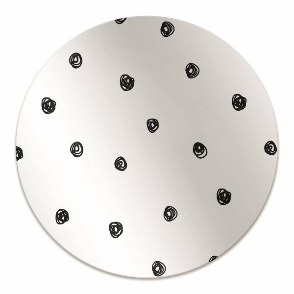 Desk chair mat Black dots