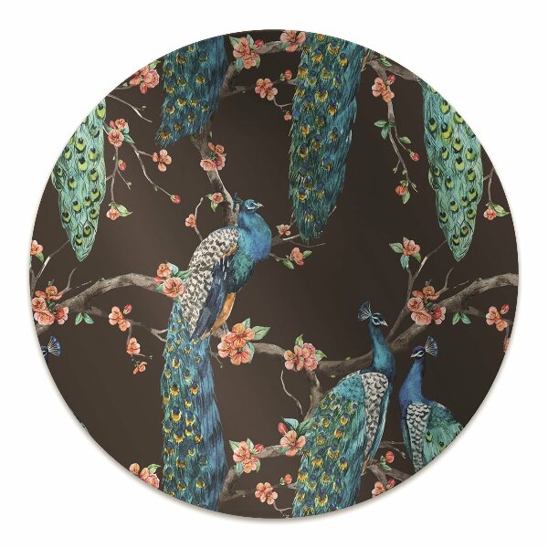 Office chair mat Peacocks on a branch